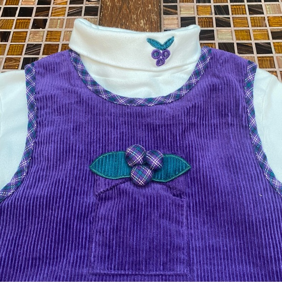 Florence Eiseman Blueberry Corduroy Jumper Set - Picture 2 of 8